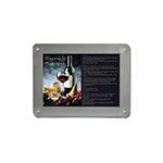 American Metalcraft PFWLSGY Securit Window Display, Holds 8.5 x 11 in Page, Suction Cups, Gray