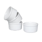 Emile Henry 059840 6 oz Ceramic Stackable Ramekin, 3-1/2 in Diameter, Blanc White