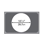 Vollrath 19189 Adapter Plate, 10-1/2 in Hole For Inset, Stainless