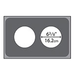 Vollrath 19190 Adaptor Plate, (2) 6-3/8 in Holes, Stainless Steel