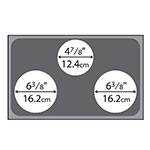 Vollrath 19193 Adapter Plate, 4-7/8 & Two 6-3/8 in Hole For Inset, Stainless