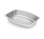 Vollrath 47334 Miramar Food Pan, 2.3 qt, Bowed Rectangle, 1-1/2 in D, Stainless Steel