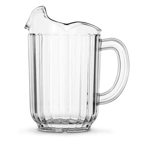 Vollrath 6010-13 60-oz Three-Lipped Pitcher - Clear Poly