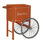 Gold Medal 2659CO Popcorn Cart, 18 W x 16 D x 31 H, 2 Spoke Wheels, Orange Exterior