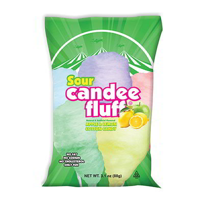 Gold Medal 3054 3.1-oz Pre-packaged Cotton Candy, Apple & Lemon