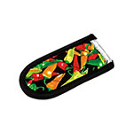 Lodge HH12 Hot Handle Mitt, Multicolor Pepper Print on Black