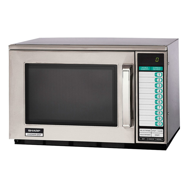 Sharp R22GTF 1200w Commercial Microwave with Touch Pad, 120v