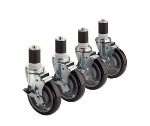 Krowne 28-118S Stem Caster Set For 1.5-in Tubing w/ 3-in Wheel