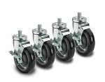 Krowne 28-141S Universal Threaded Stem Caster Set, 0.5 x 13-in