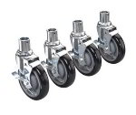 Krowne 28-151S Universal Shelving Caster Set w/ 5-in Wheels