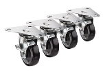 Krowne 28-161S Large Universal Triangle Plate Caster Set w/ 5-in Wheels
