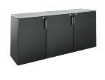 Krowne BD72 3-Section Non-Refrigerated Backbar Storage Cabinet, 72-in W