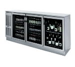 Krowne BS84L 3-Section Refrigerated Backbar Storage Cabinet, Left Compressor