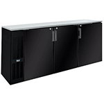 Krowne BS84R 3-Section Refrigerated Backbar Storage Cabinet, Right Compressor