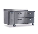 Hoshizaki HWF68A-D 2-Section Worktop Freezer w/ 4 -Drawers, 18.8-cu ft