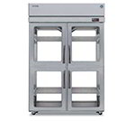 Hoshizaki PTR2SSB-HGHG 2-Section Pass Thru Refrigerator w/ Glass Half Doors, 51.3-cu ft