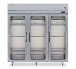 Hoshizaki RH3-SSB-FG 3-Section Reach In Refrigerator w/ Glass Doors, 73.7-cu ft