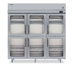 Hoshizaki RH3-SSB-HG 3-Section Reach In Refrigerator w/ Glass Half Doors, 73.7-cu ft