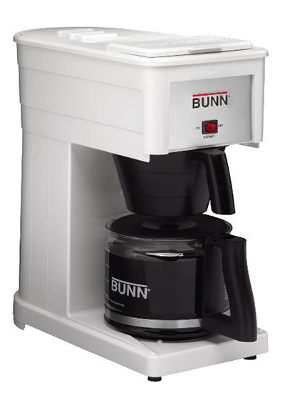 BUNN Home 38300.0033 GRX Basic Home Brewer, 10 Cup, Pourover, Decanter Included, White