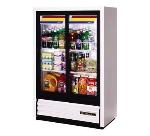 TRUE Refrigeration GDM-33SSL-54 Convenience Store Cooler,  2 Sec/Glass Slide Drs, 3 Shelves, 11 cu ft