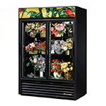 TRUE Refrigeration GDM-47FC Floral Merchandiser, 2 Section/Glass Door, 4 Shelves, 47 cu ft