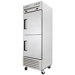 TRUE Refrigeration T-23DT Refrigerator / Freezer, Solid Half Doors, 11-Ref/8-Frzr cu ft
