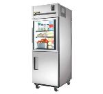 TRUE Refrigeration TA1RPT-1HG/1HS-1S Pass Thru Refrigerator, Glass & Solid Half Front, Solid Rear, 31-cuft
