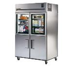 TRUE Refrigeration TA2RPT-2HG/2HS-2S Pass Thru Refrigerator, Glass & Solid Half Front, Solid Rear, 56-cuft