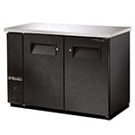TRUE Refrigeration TBB-24-48-FR Food Rated Back Bar Cooler, Black, Holds (104) 6-Packs