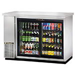 TRUE Refrigeration TBB-24-48G-SD-S Stainless Back Bar Cooler w/ Glass Doors, Holds (82) 6-Packs
