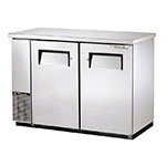 TRUE Refrigeration TBB-24-48-S 24 in Deep Back Bar Cooler, SS, 2 Section/SS Doors, Holds (82) 6-Packs