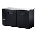 TRUE Refrigeration TBB-24-60-FR Food Rated Back Bar Cooler, Black, Holds (144) 6-Packs