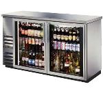 TRUE Refrigeration TBB-24-60G-S Back Bar Cooler w/ Glass Doors, All Stainless, (133) 6-Pack