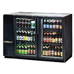 TRUE Refrigeration TBB-24GAL-48G 24 in Deep Back Bar Cooler, 2 Section/Glass Doors, Holds (82) 6-Packs