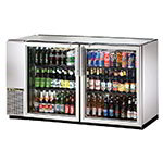TRUE Refrigeration TBB-24GAL-60G-S Back Bar Cooler w/ Glass Doors, Stainless, Holds (133) 6-Packs