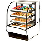 TRUE Refrigeration TCGD-31 32 in Curved Glass Dry Bakery Case, Glass Ends, Glass Slide Rear Drs