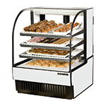 TRUE Refrigeration TCGD-36 37 in Curved Glass Dry Bakery Case, Glass Ends, Glass Slide Rear Drs