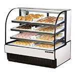 TRUE Refrigeration TCGD-50 51 in Curved Glass Dry Bakery Case, Glass Ends, Glass Slide Rear Drs