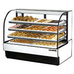 TRUE Refrigeration TCGD-59 60 in Curved Glass Dry Bakery Case, Glass Ends, Glass Slide Rear Drs