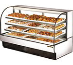 TRUE Refrigeration TCGD-77 78 in Curved Glass Dry Bakery Case, Glass Ends, Glass Slide Rear Drs