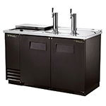 TRUE Refrigeration TDD-2CT 59 in Club Top Draft Beer Cooler, 2 Faucets, 2 Door, Holds 2 Kegs