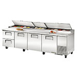 TRUE Refrigeration TPP-119D-2 2-Drawer 3-Door Pizza Prep Table w/ Cutting Board, 43.9-cu ft