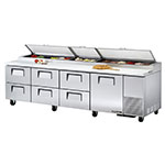 TRUE Refrigeration TPP-119D-6 6 Drawer 1-Door Pizza Prep Table w/ Cutting Board, 43.9-cu ft