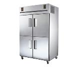 TRUE Refrigeration TR2DT-4HS Refrig/Freezer, Reach-In, 4 SS Half Doors,13 Refrig/13 Frzr cubic ft.