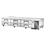 TRUE Refrigeration TRCB-110 110 in Refrigerated Chef Base, 3 Section, 6 Drawers