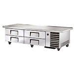 TRUE Refrigeration TRCB-79-86 86 in Top Refrigerated Chef Base, 2 Section, 4 Drawers