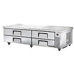 TRUE Refrigeration TRCB-82-84 84 in Top Refrigerated Chef Base, 2 Section, 4 Drawers