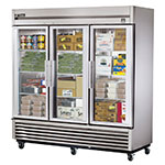 TRUE Refrigeration TS-72FG Reach In Freezer w/ Glass Door, All Stainless, 72-cu ft