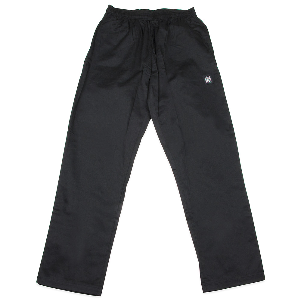 Chef Revival P020BK-4X Poly Cotton Basic Chef Pants, 4X, Black