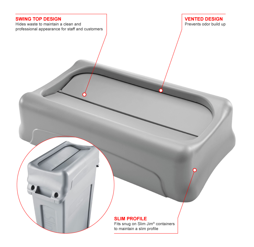 Rubbermaid 267360gray Features